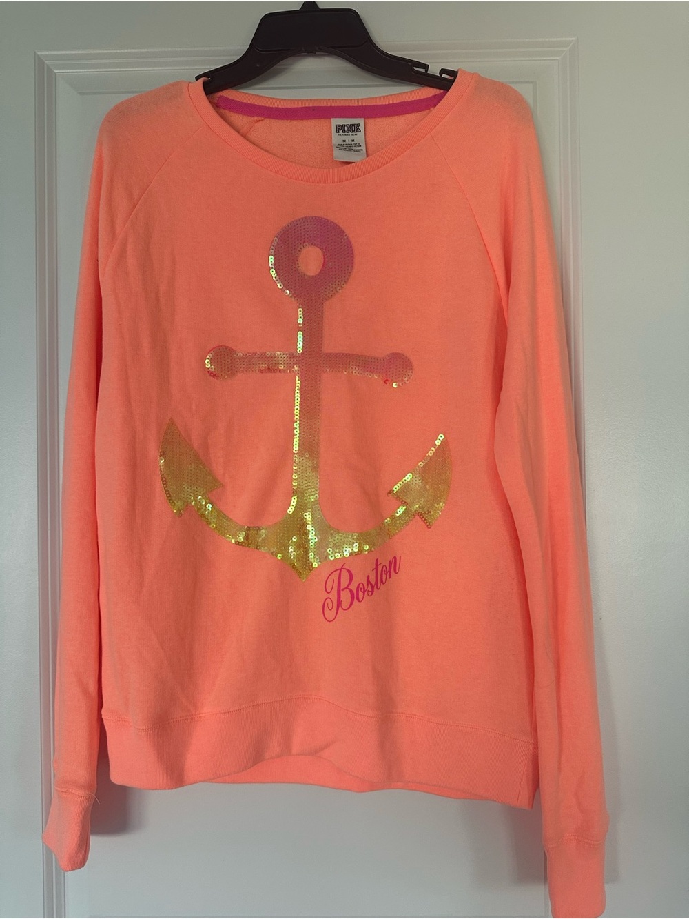 Limited edition NWOT love pink Boston sweatshirt